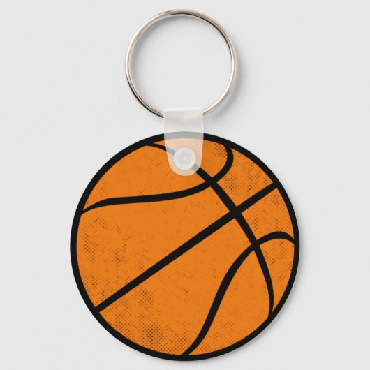 Klassieke Varsity Basketbal Hoops Game Day Stijl Sleutelhanger (Voorkant)