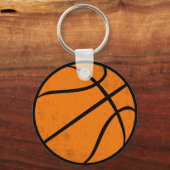 Klassieke Varsity Basketbal Hoops Game Day Stijl Sleutelhanger (Voorkant)