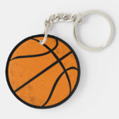 Klassieke Varsity Basketbal Hoops Game Day Stijl Sleutelhanger (Achterkant)