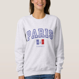 Klassieke Varsity Stijl Paris Frans Trui