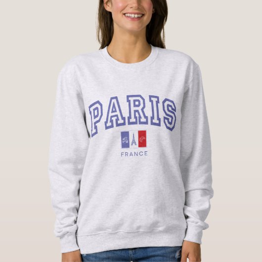 Klassieke Varsity Stijl Paris Frans Trui (Voorkant)