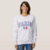 Klassieke Varsity Stijl Paris Frans Trui (Voorkant volledig)