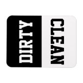 Klassieke Varsity Zwart/Wit Schoon/Vuile Vaatwasse Magneet (Horizontaal)