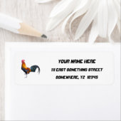 Klassieke veelkleurige  rustieke haan etiket (Insitu)