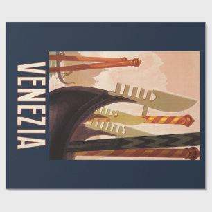 Klassieke Venezia Italië Reis Kunst Venetië Gondel Cadeaupapier