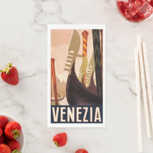 Klassieke Venezia Italië Reis Kunst Venetië Gondel Servet
