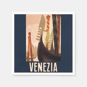 Klassieke Venezia Italië Reis Kunst Venetië Gondel Servet