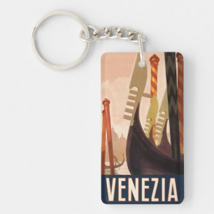 Klassieke Venezia Italië Reis Kunst Venetië Gondel Sleutelhanger