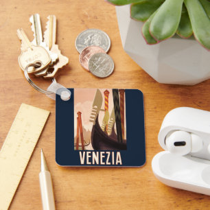 Klassieke Venezia Italië Reis Kunst Venetië Gondel Sleutelhanger