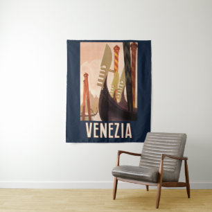 Klassieke Venezia Italië Reis Kunst Venetië Gondel Wandkleed