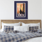 Klassieke Venezia Venetië Reisposter Canvasprint Canvas Afdruk (Insitu (Slaapkamer))