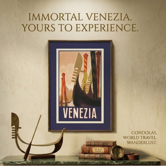 Klassieke Venezia Venetië Reisposter Canvasprint Canvas Afdruk