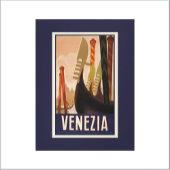 Klassieke Venezia Venetië Reisposter Canvasprint Canvas Afdruk