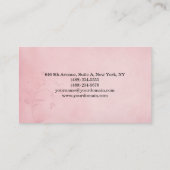 Klassieke  ventilatorroze professional visitekaartje (Achterkant)