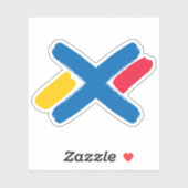 Klassieke verf letter X monogram Sticker (Vel)