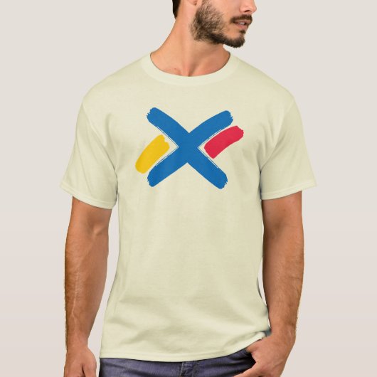 Klassieke verf letter X monogram T-shirt (Voorkant)