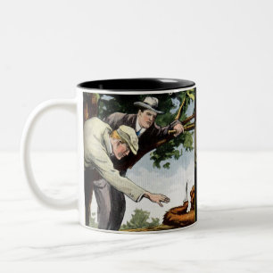 Klassieke verhaalcover tweekleurige koffiemok