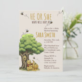 Klassieke Verhalenboek Beer "Wat zal Baby Bij doen Kaart (Staand voorkant)