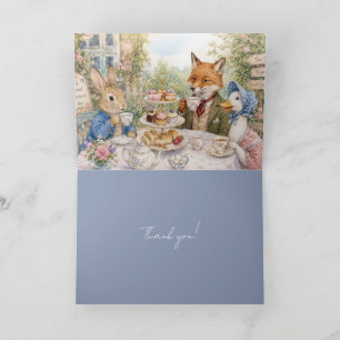 Klassieke Verhalenboek Thee Vergadering Konijn Vos Bedankkaart