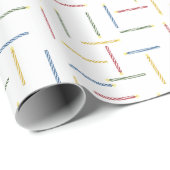 Klassieke Verjaardag Kaarsen Wrapping Paper Cadeaupapier (Rol Hoek)
