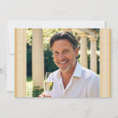 Klassieke Verjaardag Party Custom Age Photo Gold Kaart (Achterkant)