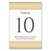 Klassieke Verjaardag Party Formal Gold Custom Kaart (Achterkant)