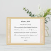 Klassieke Verjaardag Party Foto Gold Flat Bedankkaart (Staand voorkant)