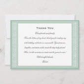 Klassieke Verjaardag Party Foto Green Flat Bedankkaart (Voorkant)