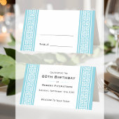 Klassieke Verjaardagsfeest Blauwe Aangepaste Gevou Plaatskaartje