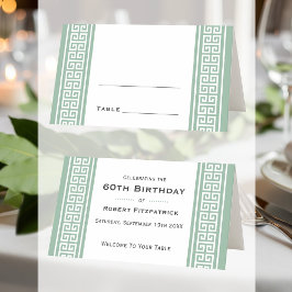 Klassieke Verjaardagsfeest Groene Aangepaste Gevou Plaatskaartje