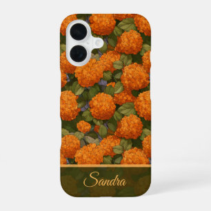 Klassieke verjaardagsfeest Hydrangea Bloemstuk op iPhone 16 Hoesje