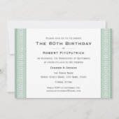 Klassieke verjaardagsfeestje Custom Age Foto Groen Kaart (Voorkant)