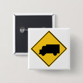 Klassieke verkeerslichten vierkante button 5,1 cm (Voorkant /achterkant)