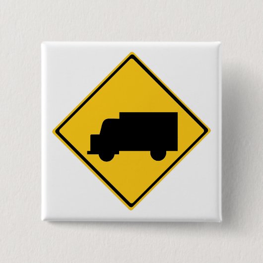 Klassieke verkeerslichten vierkante button 5,1 cm (Voorkant)