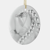 Klassieke Verloving Ring Keramisch Ornament (Rechts)