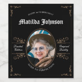 Klassieke verouderd tot perfecte 90e verjaardag wijn etiket (Enkel label)