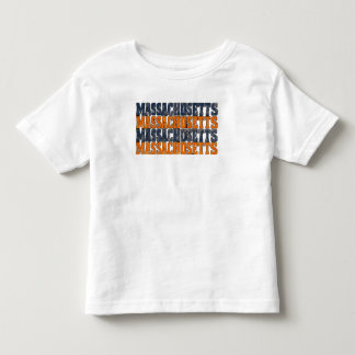 Klassieke, versleten Massachusetts gestapelde typo Kinder Shirts