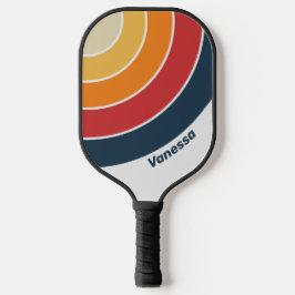 Klassieke Vervagende Regenboog Cirkel Streep met N Pickleball Paddle