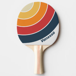 Klassieke Vervagende Regenboog Cirkel Streep met N Tafeltennisbatje