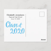 Klassieke vervolgens en nu Afstuderen kondiging fo Briefkaart (Achterkant)