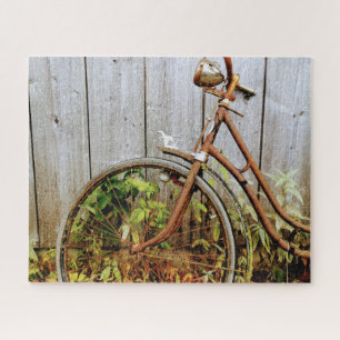 Klassieke Verweerde Fiets Landelijke Illustratie K Legpuzzel