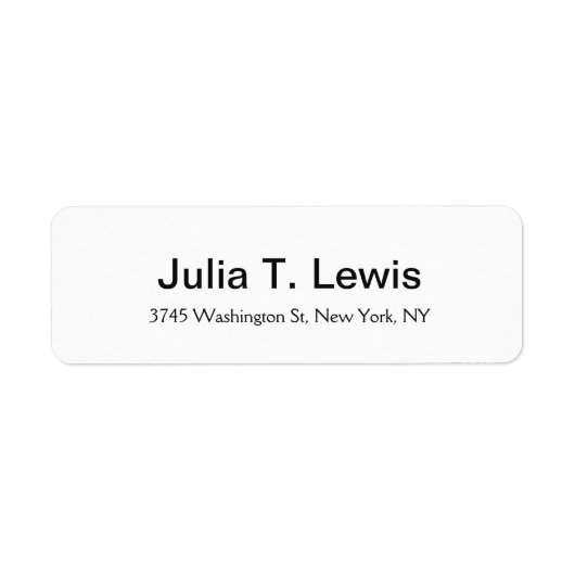 Klassieke vetgedrukte tekst Elegante effen eenvoud Etiket (Voorkant)