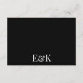 Klassieke Vette Grote Monogram DINE DANCE Receptie Informatiekaartje (Achterkant)