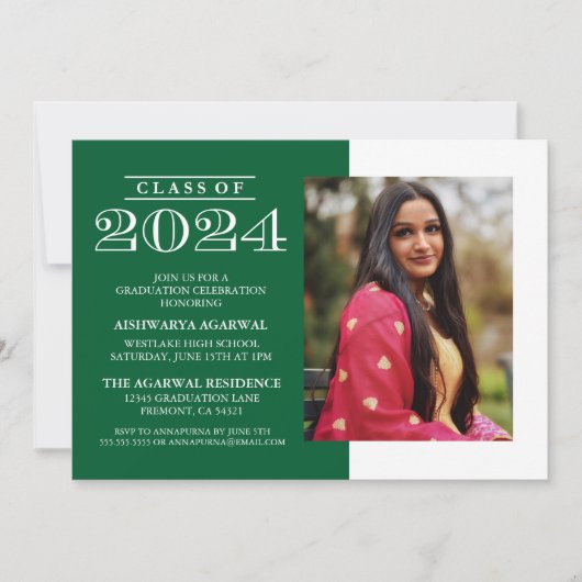 KLASSIEKE VETTE KLASSE VAN 2024 AFSTUDEREN UITNODI KAART (Voorkant)