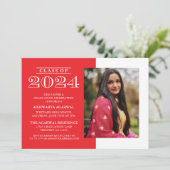 KLASSIEKE VETTE KLASSE VAN 2024 AFSTUDEREN UITNODI KAART (Staand voorkant)