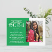 KLASSIEKE VETTE KLASSE VAN 2024 AFSTUDEREN UITNODI KAART (Staand voorkant)