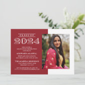 KLASSIEKE VETTE KLASSE VAN 2024 AFSTUDEREN UITNODI KAART (Staand voorkant)