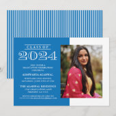 KLASSIEKE VETTE KLASSE VAN 2024 AFSTUDEREN UITNODI KAART (Voorkant / Achterkant)