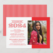 KLASSIEKE VETTE KLASSE VAN 2024 AFSTUDEREN UITNODI KAART (Voorkant / Achterkant)