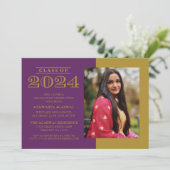 KLASSIEKE VETTE KLASSE VAN 2024 AFSTUDEREN UITNODI KAART (Staand voorkant)